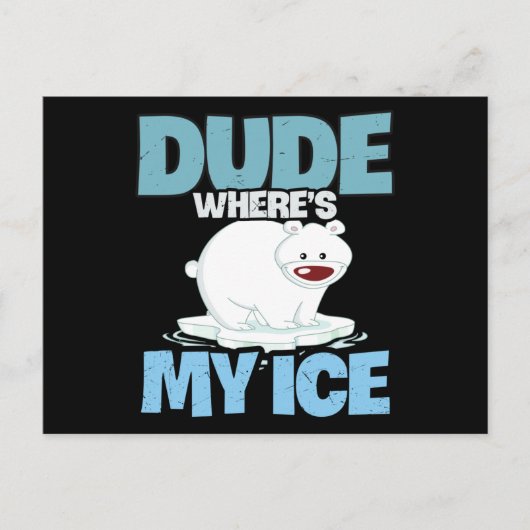 Polar Bear Global Warming Climate Change Briefkaart (Voorkant)