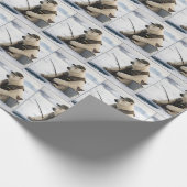 Polar Bear Ice Fishing Cadeaupapier (Hoek)