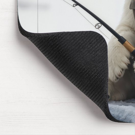 Polar Bear Ice Fishing Muismat (Hoek)