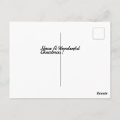 Polar bear in the snow with heart shaped snowball briefkaart (Achterkant)