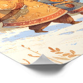 Polar Bear & Inuit Child Winter Nursery Poster (Hoek)