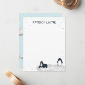 Polar Bear Kantoorartikelen Notitiekaartje (Voorkant / Achterkant in situ)