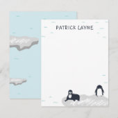 Polar Bear Kantoorartikelen Notitiekaartje (Voorkant / Achterkant)