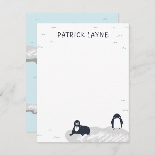 Polar Bear Kantoorartikelen Notitiekaartje (Voorkant / Achterkant)