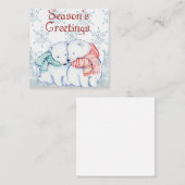 Polar Bear Kerstmis Notitiekaartje (Voorkant / Achterkant)