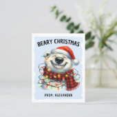 Polar Bear Kids Classroom Christmas Feestdagenkaart (Staand voorkant)