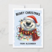 Polar Bear Kids Classroom Christmas Feestdagenkaart (Voorkant)