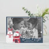 Polar Bear Knuffels Fototemplate V2 ID851 Kaart (Staand voorkant)