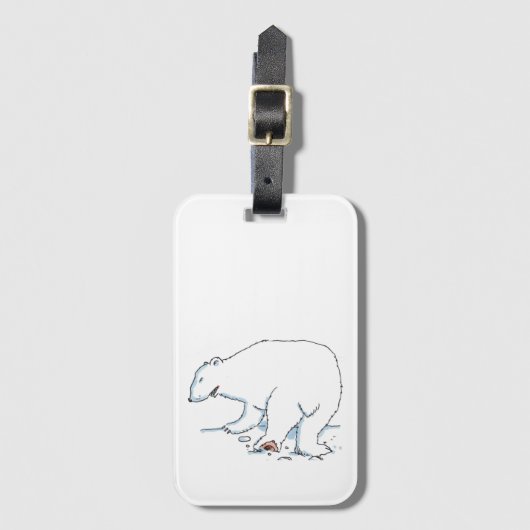 Polar Bear luggage tag Bagagelabel (Voorkant (verticaal))