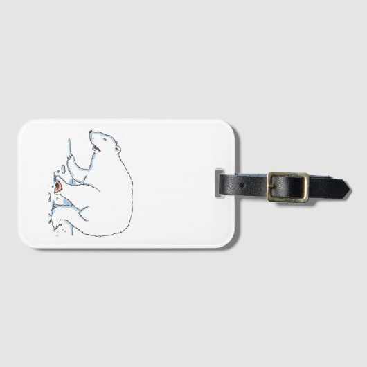 Polar Bear luggage tag Bagagelabel (Voorkant (horizontaal))