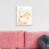 Polar Bear Mother and Cub Cuddle Nursery Poster Canvas Afdruk (Insitu (Woonkamer))