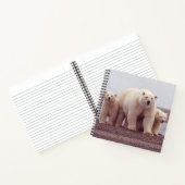 Polar Bear Mother and Cubs Photo Notitieboek (Binnen)