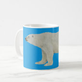 Polar Bear mug on Blue Koffiemok (Voorkant links)