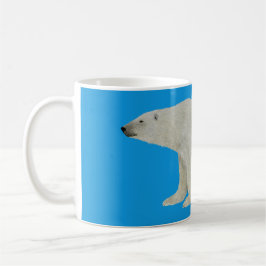Polar Bear mug on Blue Koffiemok