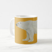 Polar Bear Mug on yellow Koffiemok (Voorkant links)
