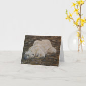 Polar Bear Note Card Kaart (Gele Bloem)
