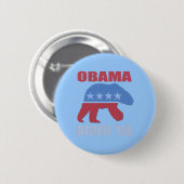 Polar Bear Obama Biden '08 Knop Speld Ronde Button 5,7 Cm (Voorkant /achterkant)