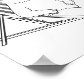 Polar Bear on lounge chair Poster (Hoek)