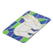 Polar Bear on Stained Glass Magneet (Linkerzijde)
