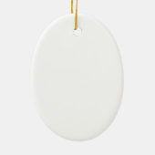 Polar Bear oval ceramic ornament (Achterkant)