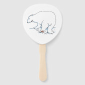 Polar Bear paddle hand fans Handwaaier (Achterkant)