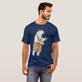 Polar bear Painter Paintbrush Painting T-shirt (Voorkant volledig)