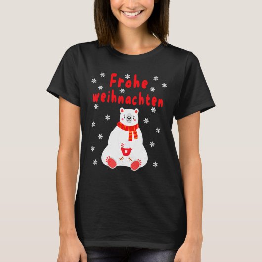 Polar Bear Pajama Cute Christmas Frohe Weihnachten T-shirt (Voorkant)