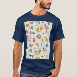Polar Bear Parrot Flamingo Lemon Sun Watermelon T-shirt