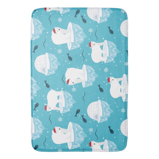 Polar Bear Party Badmat (Voorkant Verticaal)