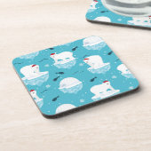 Polar Bear Party Bier Onderzetter (Linkerzijde)