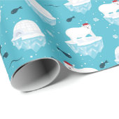 Polar Bear Party Cadeaupapier (Rol Hoek)
