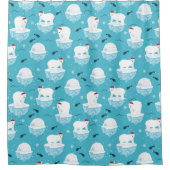 Polar Bear Party Douchegordijn (Voorkant)