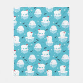 Polar Bear Party Fleece Deken (Voorkant)