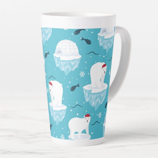 Polar Bear Party Latte Mok (Rechterhoek)