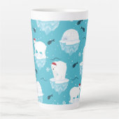 Polar Bear Party Latte Mok (Voorkant)