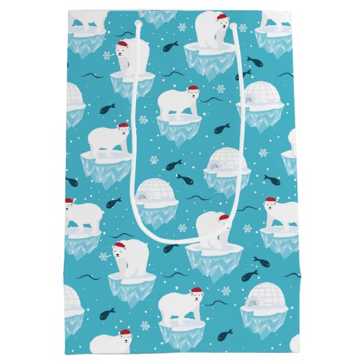 Polar Bear Party Medium Cadeauzakje (Achterkant)