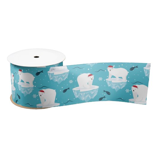Polar Bear Party Satijnen Lint (Spoel)