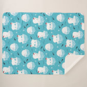 Polar Bear Party Sherpa Deken (Voorkant (horizontaal))