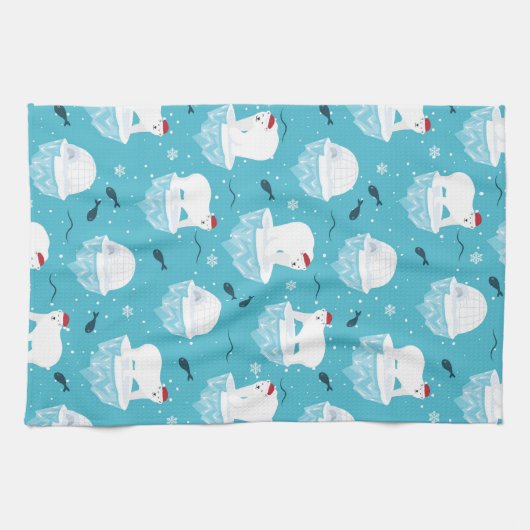 Polar Bear Party Theedoek (Horizontaal)