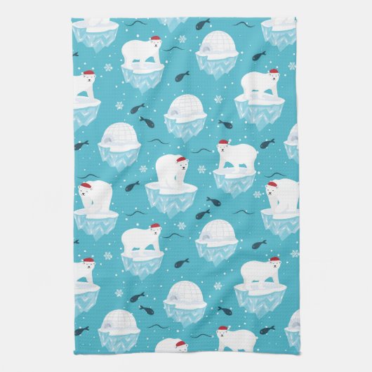 Polar Bear Party Theedoek (Verticaal)