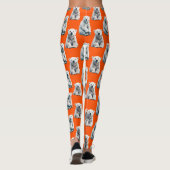 Polar Bear Pattern Design On Orange Leggings (Achterkant)