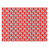 Polar Bear Pattern Design On Red  Tafelkleed (Voorkant (Horizontaal))