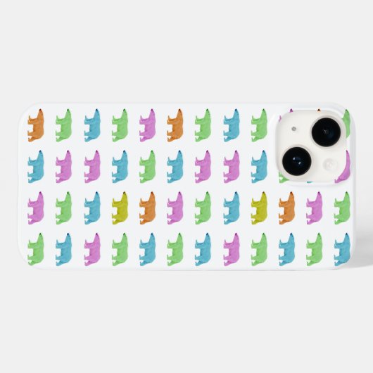 Polar Bear Pattern iPhone Case (Achterkant (horizontaal))