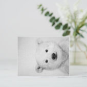 Polar-bear, Polar-bear Canvas Gift for Her Aankondigingskaart (Staand voorkant)