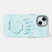 Polar Bear Pootafdruk OtterBox iPhone Hoesje 15 Case (Achterkant horizontaal)