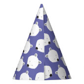 Polar Bear Purple Animal Feesthoedjes (Achterkant)