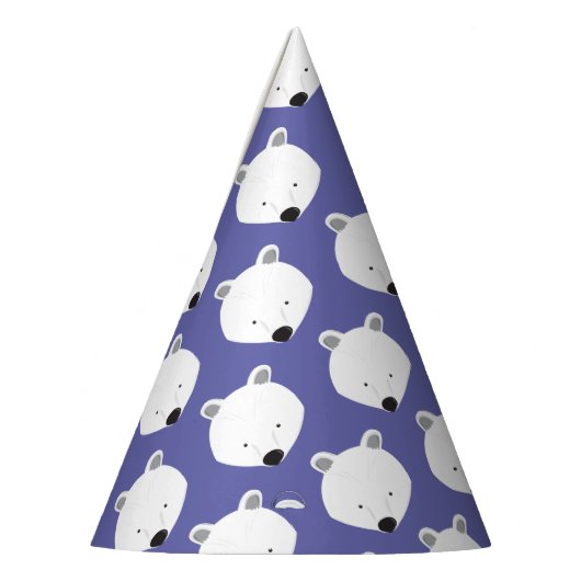 Polar Bear Purple Animal Feesthoedjes (Links)