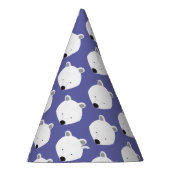 Polar Bear Purple Animal Feesthoedjes (Rechts)