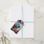 Polar Bear Santa Christmas Design Cadeaulabel (Met Touw)