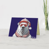 Polar Bear Santa Workshop Card Kaart (Achterkant)
